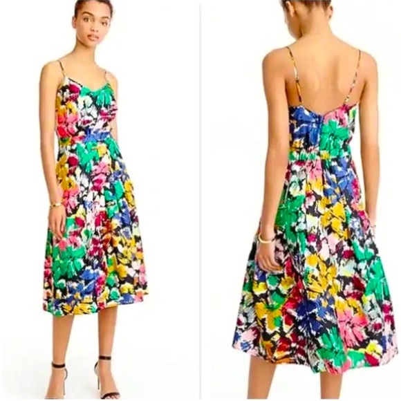 J. Crew Dresses & Skirts - EUC JCrew Silk Splatter Paint Dress Size 10